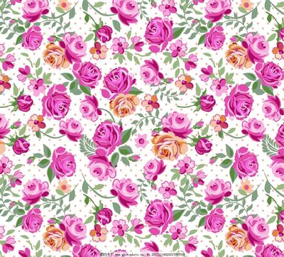 玫瑰花底纹花布 经典图案的时尚复兴