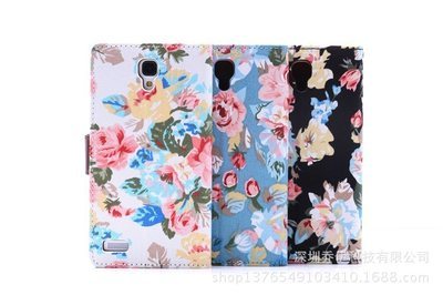 新款红米NOTE花布皮套 三角支架与插卡功能兼具的手机保护壳