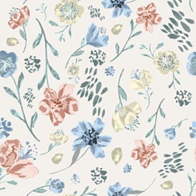 矢量手绘水彩花卉图案素材在花布设计中的应用